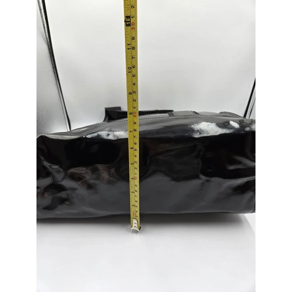 Tory Burch Black Patent Leather Tote Bag‎ Purse Shoulder Bag